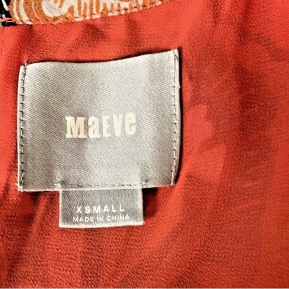 Anthropologie Maeve Larkhill Orange Silk Floral Sleeveless Midi Dress - Picture 11 of 13